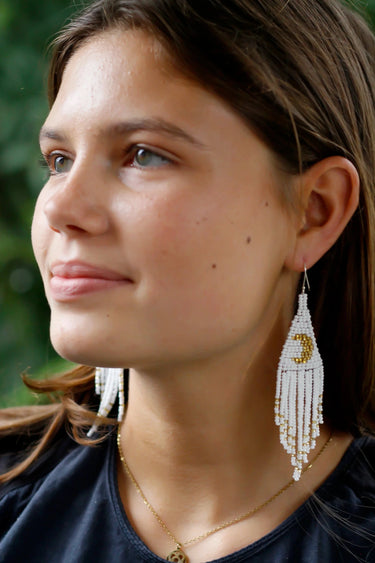 Golden Crescent Moon Earrings